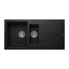 Real Stone P005 TROYA 100 1.5 GÖZ DAMLALIKLI GRANİT EVYE SİYAH