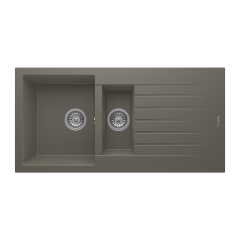 Real Stone P005 TROYA 100 1.5 GÖZ DAMLALIKLI GRANİT EVYE GRİ