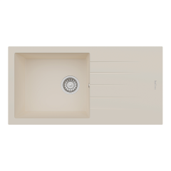 RealStone P011 Assos 86 XL Tek Gözlü Damlalıklı Granit Eviye KREM