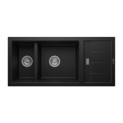 RealStone P024 Artemis 1.5 Gözlü Damlalıklı Granit Eviye SİYAH