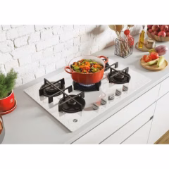 HOOVER HVG74WK3W 5 GÖZ BEYAZ ANKASTRE CAM OCAK