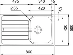 101.0712.365 - CELIK EVYE SPARK SKX 611 TEK GOZLU SOL DAMLALIKLI
