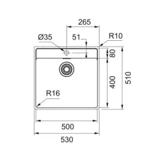 127.0655.170 - CELIK EVYE MRX 210-50 TEK GÖZLÜ DAMLALIKSIZ