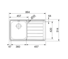 127.0059.654 - CELIK EVYE NEPTUN SLIMTOP NEX 211 TEK GÖZLÜ SAĞ DAMLALIKLI