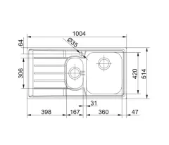 127.0059.717 - CELIK EVYE NEPTUN SLIMTOP NEX 251 1.5 GÖZLÜ SOL DAMLALIKLI
