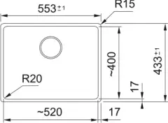 125.0729.075 - FRAGRANIT EVYE MARIS MRG 110-52 SLATE GREY TEK GÖZLÜ DAMLALIKSIZ BX