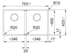 125.0686.732 - FRAGRANIT EVYE MARIS MRG 120-35-35 Nero 2 GÖZLÜ DAMLALIKSIZ