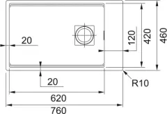 125.0529.854 - FRAGRANIT EVYE KUBUS 2 KNG 110-62 BIANCO TEK GÖZLÜ DAMLALIKSIZ