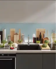 114.0661.642 - FRAGRANIT EVYE MARIS MRG 610-52 TL Matt Black TEK GÖZLÜ DAMLALIKSIZ