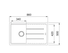 114.0655.971 - FRAGRANIT EVYE BASIS BFG 611 NERO TEKGÖZLÜ SAĞ/SOL DAMLALIKLI