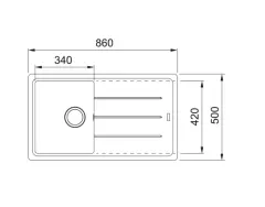 114.0655.974 - FRAGRANIT EVYE BASIS BFG 611 SAHARA TEKGÖZLÜ SAĞ/SOL DAMLALIKLI