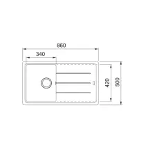114.0655.948 - FRAGRANIT EVYE BASIS BFG 611 OYSTER TEKGÖZLÜ SAĞ/SOL DAMLALIKLI