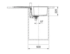 114.0688.482 - FRAGRANİT EVYE URBAN UBG 611-86  BIANCO TEKGÖZLÜ  BX