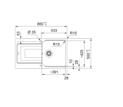 114.0688.483 - FRAGRANİT EVYE URBAN UBG 611-86  SAHARA TEKGÖZLÜ  BX