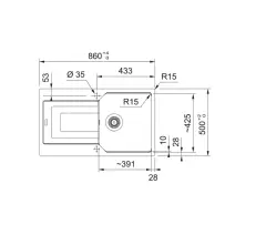 114.0688.484 - FRAGRANİT EVYE URBAN UBG 611-86  AVENA TEKGÖZLÜ  BX
