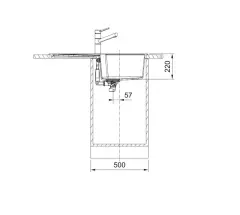 114.0688.484 - FRAGRANİT EVYE URBAN UBG 611-86  AVENA TEKGÖZLÜ  BX