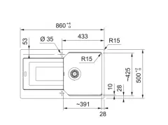 114.0688.485 - FRAGRANİT EVYE URBAN UBG 611-86  STONE GREY TEKGÖZLÜ  BX