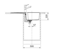 114.0688.485 - FRAGRANİT EVYE URBAN UBG 611-86  STONE GREY TEKGÖZLÜ  BX
