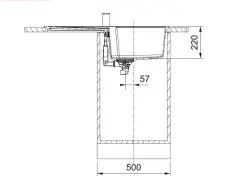 114.0688.486 - FRAGRANİT EVYE URBAN UBG 611-86  OYSTER TEKGÖZLÜ  BX