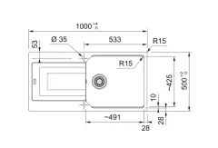 114.0688.450 - FRAGRANIT EVYE URBAN UBG 611-100 BİANCO TEKGÖZLÜ