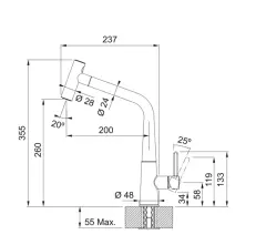 115.0625.188 - EVYE ARMATÜRÜ ICON DOCCIA KROM