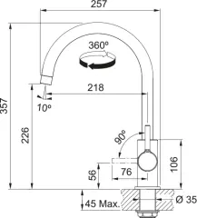 115.0693.228 - EVYE ARMATÜRÜ LİNA J DOCCIA KROM