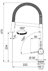 115.0653.407 - EVYE ARMATÜRÜ ACTIVE PLUS SEMI PRO KROM