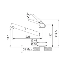 115.0623.057 - EVYE ARMATÜRÜ ORBIT DOCCIA NERO