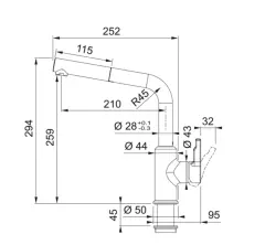 115.0663.757 - EVYE ARMATÜRÜ ACTİVE PLUS NERO
