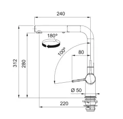 115.0653.382 - EVYE ARMATÜRÜ ACTIVE PLUS METALIC MATT BLACK