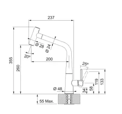 115.0625.190 - EVYE ARMATÜRÜ ICON DOCCIA MATT BLACK