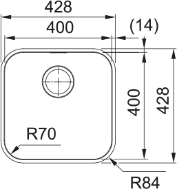 122.0736.140 - CELIK EVYE SMART SRX 110-40 TEK GÖZLÜ TEZGAH ALTI