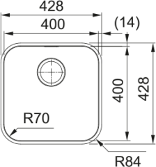122.0736.140 - CELIK EVYE SMART SRX 110-40 TEK GÖZLÜ TEZGAH ALTI