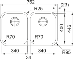 122.0736.137 - CELIK EVYE SMART SRX 120-34-34 2 GÖZLÜ TEZGAH ALTI