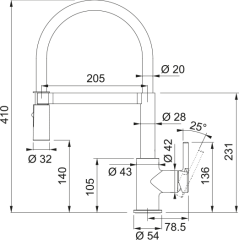 115.0725.838 - EVYE ARMATÜRÜ LİNA SEMI PRO MATT BLACK