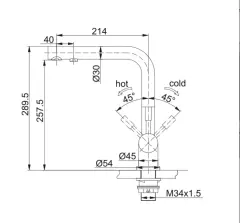 120.0179.978 - EVYE ARMATÜRÜ ATLAS CLEAR FILTRE UYUMLU 2 ÇIKIS