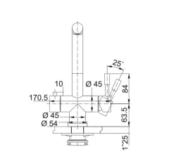 120.0179.978 - EVYE ARMATÜRÜ ATLAS CLEAR FILTRE UYUMLU 2 ÇIKIS