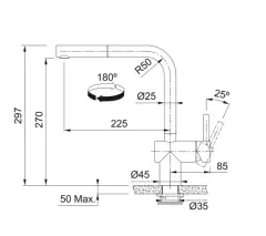 115.0625.523 - EVYE ARMATÜRÜ ATLAS NEO SENSOR DOCCIA CELIK