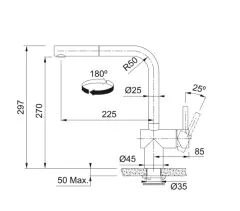 115.0625.527 - EVYE ARMATÜRÜ ATLAS NEO SENSOR DOCCIA  STEEL BLACK