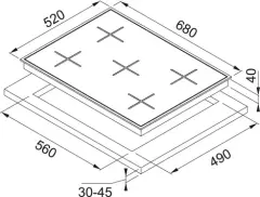 106.0490.103 - OCAK GLASS LINEAR SQUARE FHNS 705 4G TC WH C BEYAZ CAM