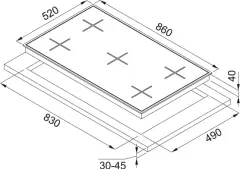 106.0490.105 - OCAK GLASS LINEAR SQUARE FHNS 905 4G TC WH C BEYAZ CAM