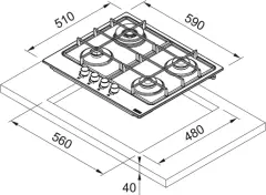 106.0734.773 - OCAK SMART FHSM 604 3G DC BK C