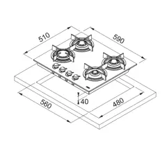 106.0374.280 - OCAK CRYSTAL FHCR 604 4G HE BK C