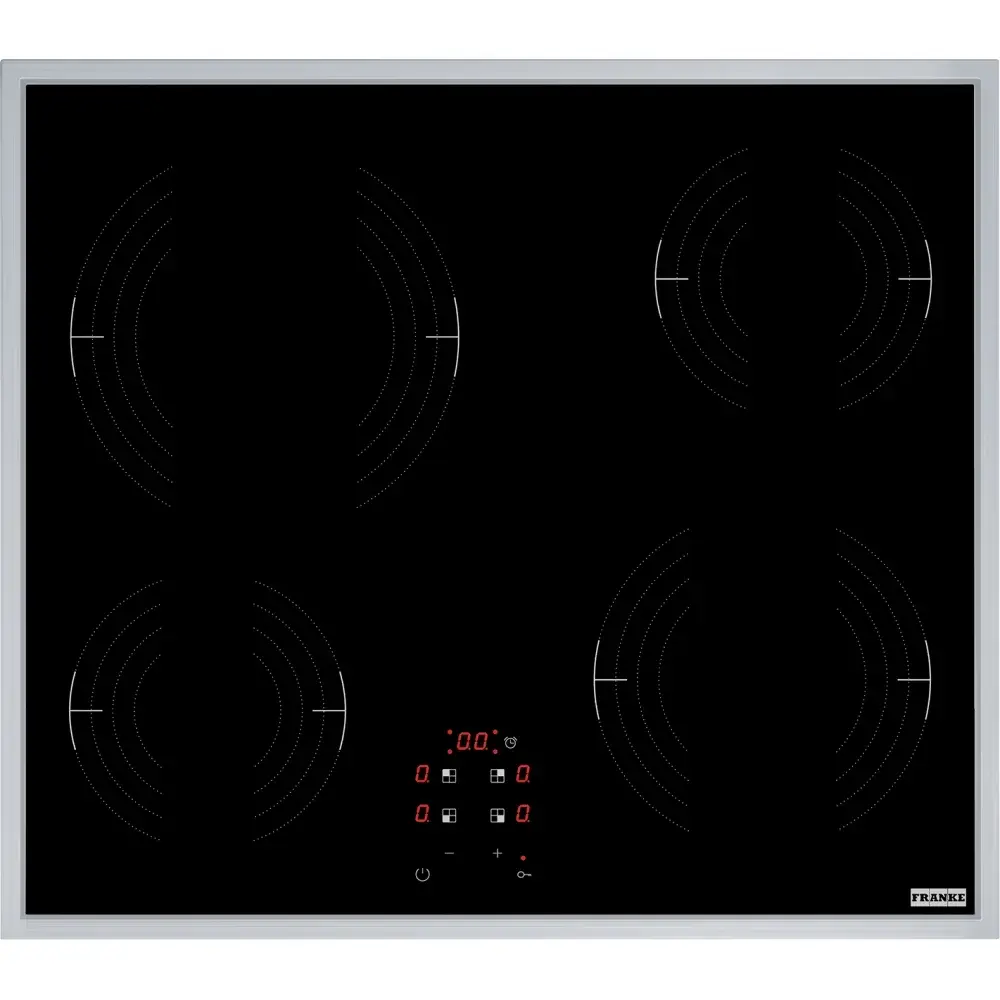 108.0669.350 - OCAK CAM SERAMİK FRSM 604 C T XS SIYAH CAM INOX ÇERÇEVELİ