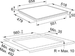108.0675.410 - OCAK CAM İNDÜKSÜYONLU MARİS FMA 654 I F BK XS