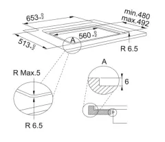 108.0606.111 - OCAK CAM İNDÜKSÜYONLU MARİS FMA 654 I F BK