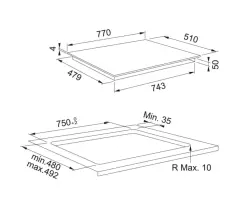 108.0606.112 - OCAK CAM İNDÜKSÜYONLU MARİS FMA 804 I F BK