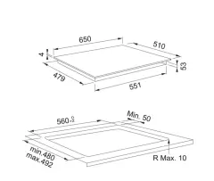 108.0613.587 - OCAK CAM İNDÜKSÜYONLU MYTHOS FMY 658 I FP BK