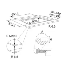 108.0613.587 - OCAK CAM İNDÜKSÜYONLU MYTHOS FMY 658 I FP BK