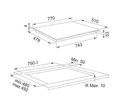 108.0613.588 - OCAK CAM İNDÜKSÜYONLU MYTHOS FMY 808 I FP BK
